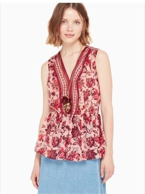Kate Spade Paisley Blossom Top